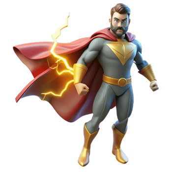wonderful minimalist Portrait of a Powerful Superhero with a Fl detailed png