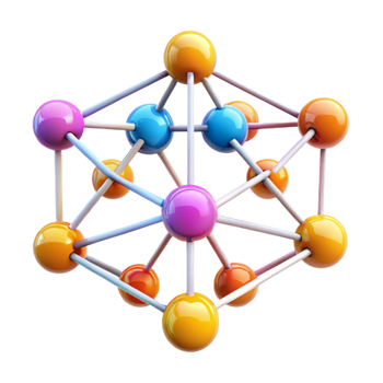 beautiful minimalist Interconnected Nodes Network Pulse original png