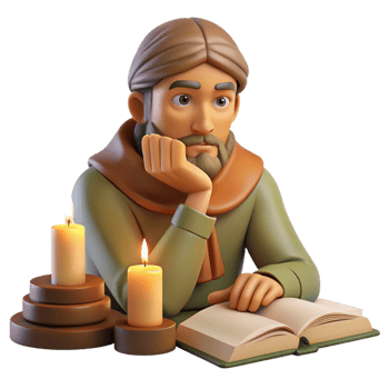 dramatic classic Portrait of a Contemplative Philosopher detailed png