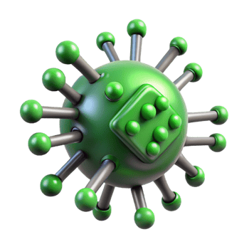 elegant artistic A Microscopic View of a Computer Virus I detailed png