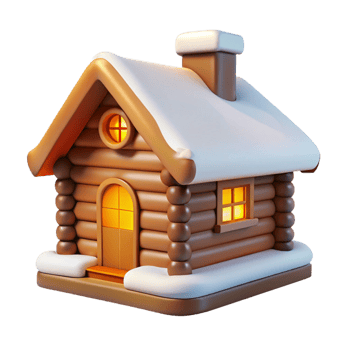 extraordinary traditional A Traditional Log Cabin Snow Covered Land high resolution png