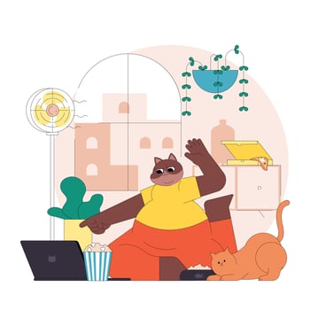 Fitness. Flat Illustration vector