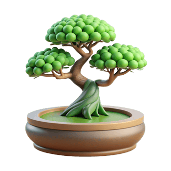 wonderful minimalist A Bonsai Tree Intricate Details Miniatur original png