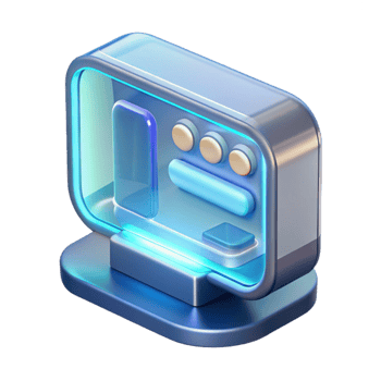 serene minimalist A Transparent Display Showcasing a Futur exclusive png