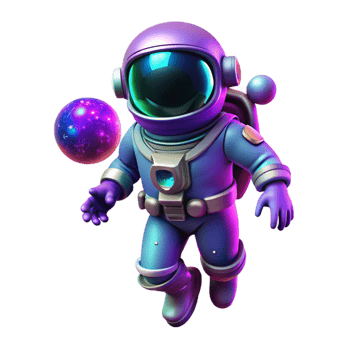 magnificent creative A Lone Astronaut Clad in a Bioluminesce high quality png
