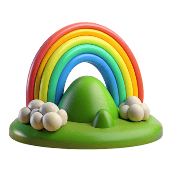 stunning classic A Rainbow Arcing over a Green Valley Aft genuine png