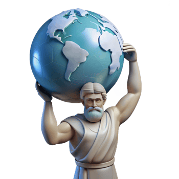 vibrant traditional A Stoic Atlas Holding the Celestial Sphere exclusive png