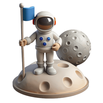 stunning traditional A Lone Astronaut Planting a Flag on a Bar high quality png