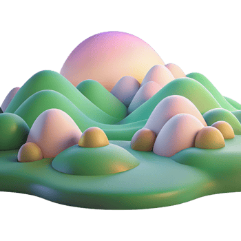 beautiful creative A Serene Landscape of Rolling Hills and V genuine png