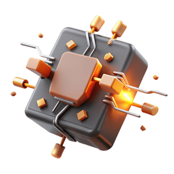 stunning artistic A Broken Circuit Board with Sparks Flyi detailed png