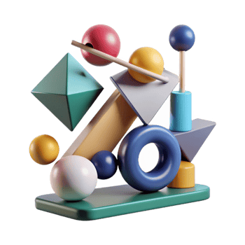magnificent artistic A Composition of Geometric Shapes and Li png