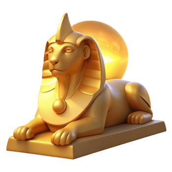 elegant artistic Serene Sphinx in the Desert 4K png