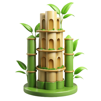 impressive modern Bamboo Skyscraper Sustainable Design Gr detailed png