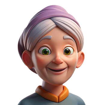 beautiful creative Elderly Woman's Portrait Wrinkled Face high quality png