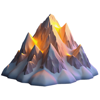 extraordinary minimalist Snow-covered Alpine Mountain Range high quality png
