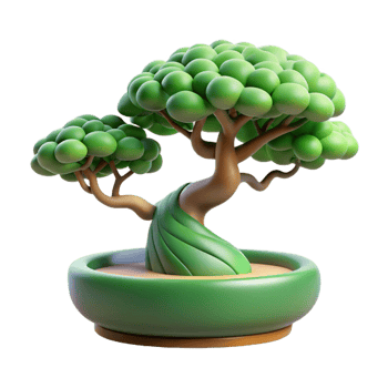 serene minimalist A Bonsai Tree Intricate Details Miniatur exclusive png