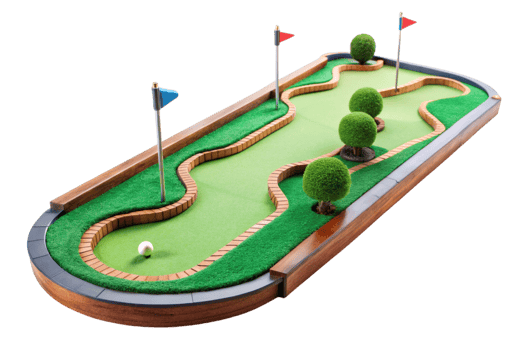 Mini golf course challenging for all ages png