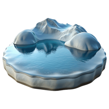 beautiful abstract A Frozen Lake Reflecting a Clear Winter Sk 4K png