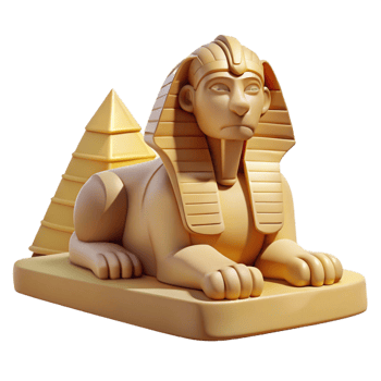 impressive classic A Majestic Sphinx Guarding the Pyramids high resolution png