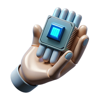 wonderful artistic A Close Up of a Cyborg S Hand Holding detailed png