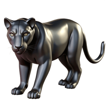 wonderful contemporary A Sleek Black Panther Prowling Through Th exclusive png