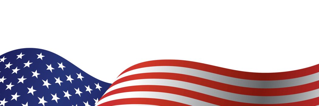Waving flag of American isolated, template for banner, card,advertising, promote, TV commercial png