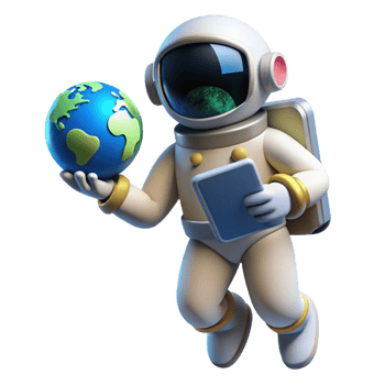 vibrant traditional A Lone Astronaut Floating in Space Holdi authentic png