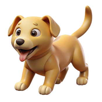 impressive minimalist A Playful Puppy Chasing Its Tail Green premium png