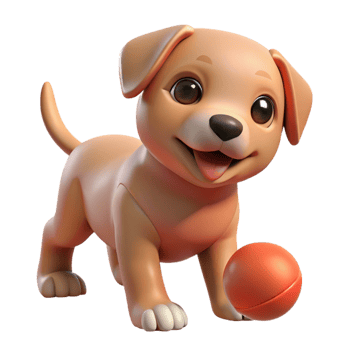 stunning modern A Cute Puppy Playing with a Ball Warm In exclusive png