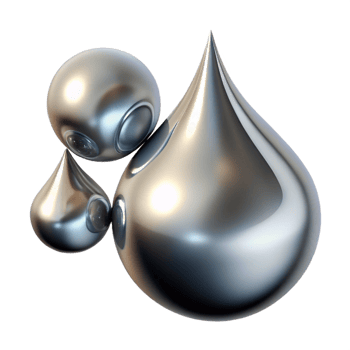 serene contemporary Liquid Mercury Droplets Morphing and Mergi genuine png