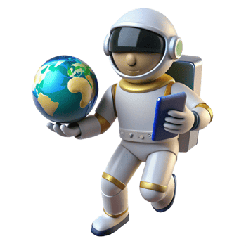 beautiful minimalist A Lone Astronaut Floating in Space Hol professional png