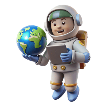 elegant creative A Lone Astronaut Floating in Space Holdi authentic png