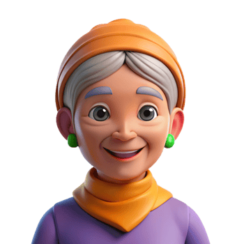 vibrant modern Elderly Woman's Portrait Wrinkled Face original png