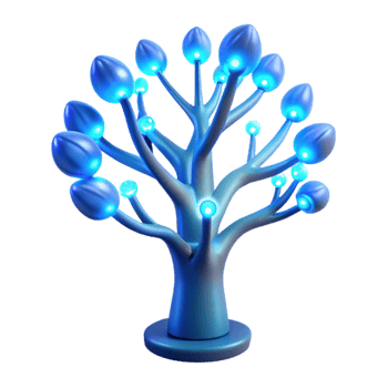 wonderful minimalist Glowing Bioluminescent Tree Branches original png