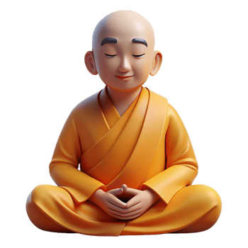 extraordinary contemporary Portrait of a Serene Buddhist Monk Medi exclusive png