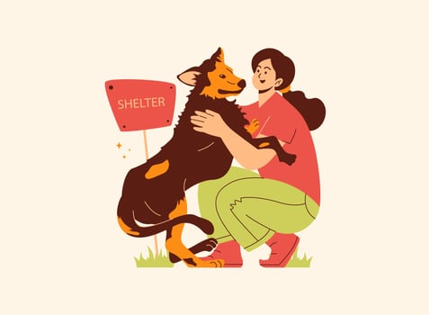 Illustration of an Volunteer Character Animal Shelter vector