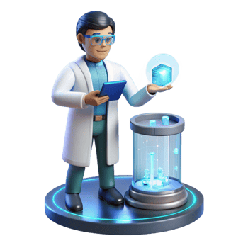 magnificent modern A Scientist Working on a Holographic Int professional png