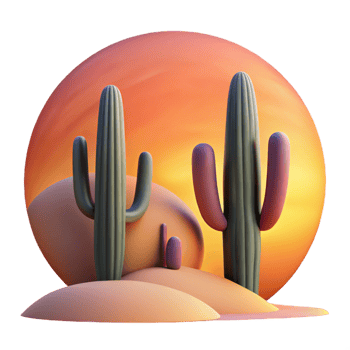 extraordinary traditional A Desert Landscape with Towering Cacti Si original png