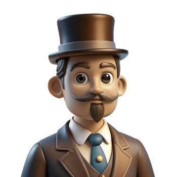 extraordinary traditional Portrait of a Dapper Gentleman with a Mo high resolution png