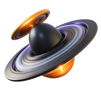 serene modern A Spaceship Escaping a Black Hole With exclusive png