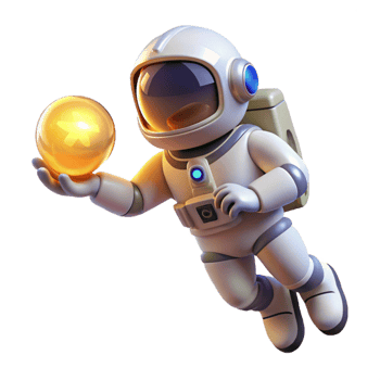 dramatic contemporary A Lone Astronaut Floating in Space Holding detailed png