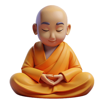 stunning traditional Portrait of a Serene Buddhist Monk Medi exclusive png