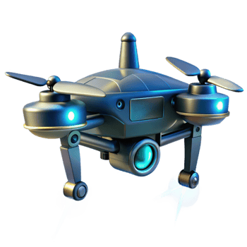 beautiful modern A Futuristic Drone Hovering in Mid Air E detailed png