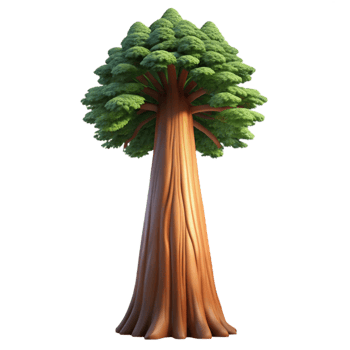 elegant artistic A Giant Sequoia Tree Reaching Towards Th authentic png