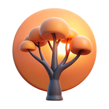beautiful minimalist A Stylized Depiction of a Tree Silhouett original png