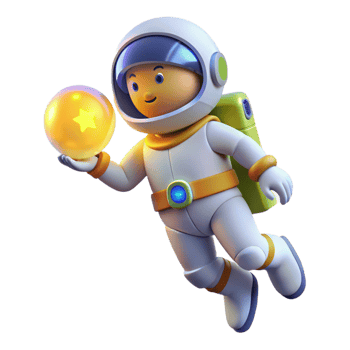 dramatic minimalist A Lone Astronaut Floating in Space Hold authentic png