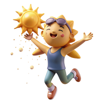 extraordinary minimalist A Playful Sprite Dancing in a Sunbeam Dus high resolution png