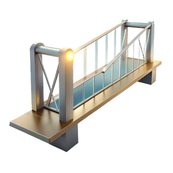 impressive minimalist A Minimalist Glass and Steel Bridge Clea premium png