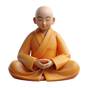 beautiful rustic Portrait of a Serene Monk in Flowing Robes high resolution png