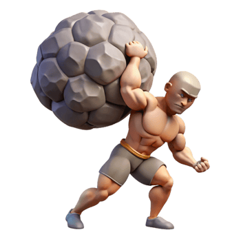 extraordinary contemporary A Powerful Giant Throwing a Boulder Dram exclusive png